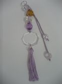 PINGENTE TRANSPARENTE FRANJA LILAS
